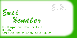 emil wendler business card